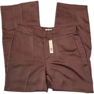 Nic + Zoe Luxe Satin Wide Leg Pants - Size 12 - Cha Chai Relaxed Fit Lightweight